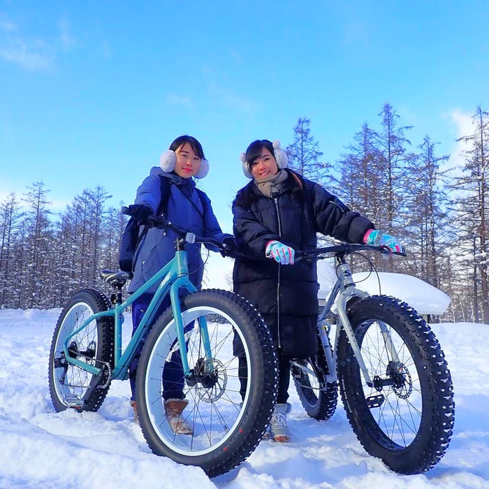 Fat bike & snowshoe tour with seafood lunch + hot spring / Abashiri
