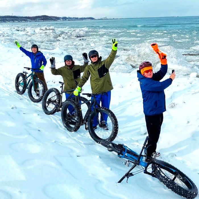 Drift ice fat bike tour Abashiri — Hokkaido Xpert Travel