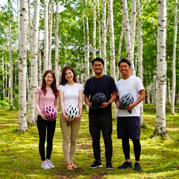 Guided e-bike tour (Shikisai-no-oka) / Biei
