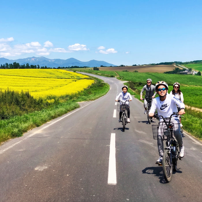 Guided e-bike tour (Shikisai-no-oka) / Biei