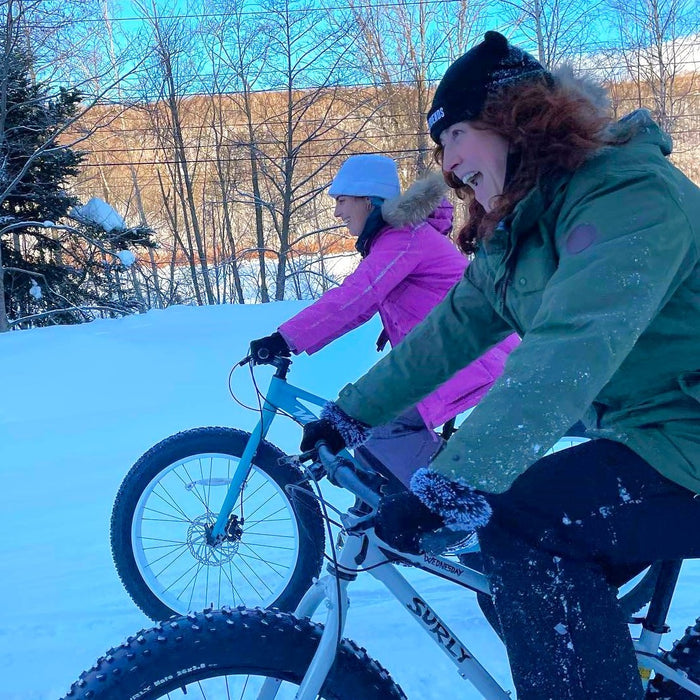 Fat bike tour with grilled seafood + hot spring / Chitose