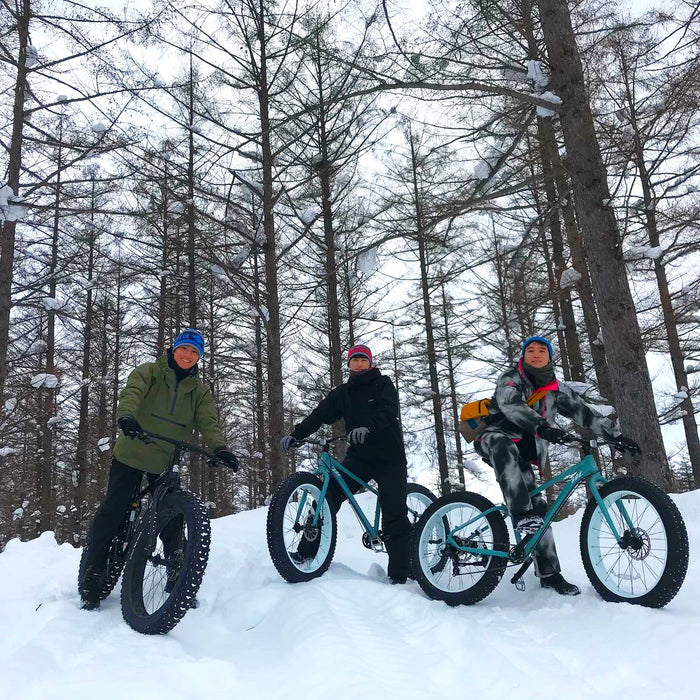 Dog sledding, Fat bike & snowshoe trekking with lunch + hot spring / Sapporo