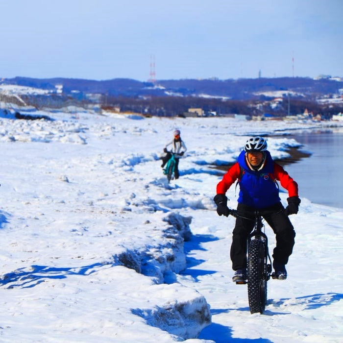 Drift ice fat bike tour / Abashiri